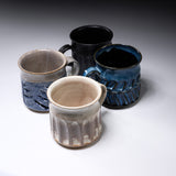 MARUKO Seto Ware Mug Cup - Carved Ridges Beige / 瀬戸焼 マグカップ