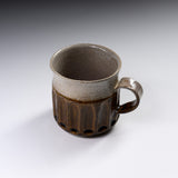 MARUKO Seto Ware Mug Cup - Carved Ridges Caramel / 瀬戸焼 マグカップ