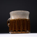 MARUKO Seto Ware Mug Cup - Carved Ridges Caramel / 瀬戸焼 マグカップ