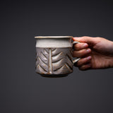 MARUKO Seto Ware Mug Cup - Branch Carving Beige / 瀬戸焼 マグカップ