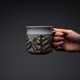 MARUKO Seto Ware Mug Cup - Branch Carving Grey / 瀬戸焼 マグカップ