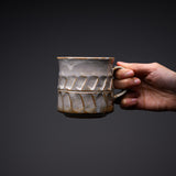 MARUKO Seto Ware Mug Cup - Carved Earth / 瀬戸焼 マグカップ