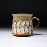MARUKO Seto Ware Mug Cup - White Earth Carved / 瀬戸焼 マグカップ