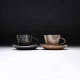 MARUKO Seto Ware Pair Mug Cup and Saucer Gift Set - Natural / 灶師ギフトセット