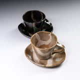 MARUKO Seto Ware Pair Mug Cup and Saucer Gift Set - Natural / 灶師ギフトセット