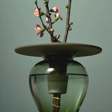 Sugahara Handmade Glassworks - Artemis Humidifying Flower Vase - Forest Green / 菅原工芸硝子 Sghr