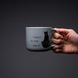 CYAMEKKE Cat Mug Cup - Black / ネコのマグカップ