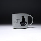 CYAMEKKE Cat Mug Cup - Black / ネコのマグカップ
