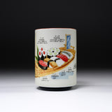 Mino ware Japanese Sushi Yunomi Teacup 270ml - Assort Sushi / 寿司湯呑み