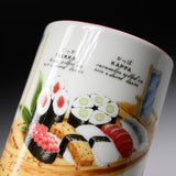 Mino ware Japanese Sushi Yunomi Teacup 270ml - Assort Sushi / 寿司湯呑み