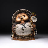 Shigaraki Ware Lucky Raccoon Ornament - 31 cm / 信楽焼 たぬき