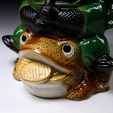 Shigaraki Ware Lucky Raccoon Ornament - 19 cm / 信楽焼 たぬき