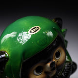 Shigaraki Ware Lucky Raccoon Ornament - 19 cm / 信楽焼 たぬき