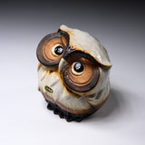 Shigaraki Ware Lucky White Owl Ornament "Latte" / 信楽焼 フクロウ