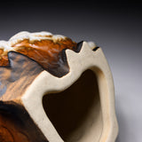 Shigaraki Ware Lucky White Dancing Owl Ornament / 信楽焼 フクロウ