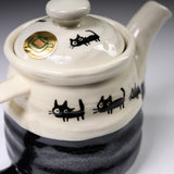 Mino ware Teapot 490ml - Black Cat / 黒猫ティーポット