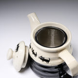 Mino ware Teapot 490ml - Black Cat / 黒猫ティーポット