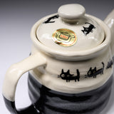 Mino ware Teapot 490ml - Black Cat / 黒猫ティーポット