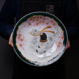Premium Kutani ware  Decorative Plate - Horse in the Spring / 九谷焼 飾り皿