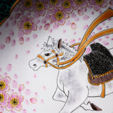 Premium Kutani ware  Decorative Plate - Horse in the Spring / 九谷焼 飾り皿