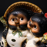 Shigaraki Ware Lucky Raccoon Ornament - 28 cm / 信楽焼 たぬき
