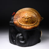 Shigaraki Ware Lucky Raccoon Ornament - 28 cm / 信楽焼 たぬき