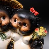 Shigaraki Ware Lucky Raccoon Ornament - 28 cm / 信楽焼 たぬき