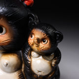 Shigaraki Ware Lucky Raccoon Ornament - 24 cm / 信楽焼 たぬき