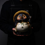 Shigaraki Ware Lucky Raccoon Ornament - 22 cm / 信楽焼 たぬき