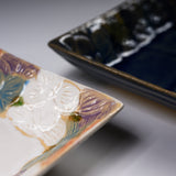 MARUKO Seto Ware Square Flower Small Plate - 2 Options / 瀬戸焼 取皿