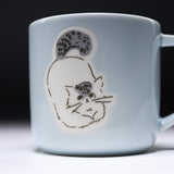 MoiNEKO Cat Mug Cup -  Blue / ネコのマグカップ