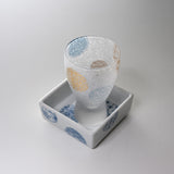 Mizore Sake Glass with Saucer Gift Set - Marumon / こぼし酒 丸紋