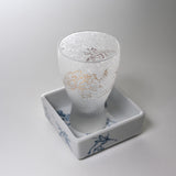 Mizore Sake Glass with Saucer Gift Set - Chojugiga / こぼし酒 鳥獣戯画