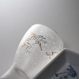Mizore Sake Glass with Saucer Gift Set - Chojugiga / こぼし酒 鳥獣戯画