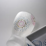 Mizore Sake Glass with Saucer Gift Set - Fireworks / こぼし酒 花火