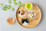Coconeco Cat Glass Small Plate - Grey Cat / ココネコ 豆皿
