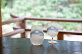 Mt Fuji and Rabbit Tumbler Glass / 富士月兎図 みぞれグラス