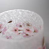 Mizore Finish Flower Glass Cup - Sakura / みぞれグラスカップ 桜