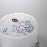 Mizore Finish Flower Glass Cup - Hydrangea / みぞれグラスカップ 紫陽花