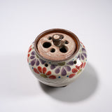 Kyo Kiyomizu Ware Incense Burner - Kohiki Hanamishima / 京・清水焼 香炉