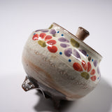 Kyo Kiyomizu Ware Incense Burner - Kohiki Hanamishima / 京・清水焼 香炉