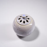 Kyo Kiyomizu Ware Incense Burner - Kyo Flower Glaze Purple / 京・清水焼 香炉