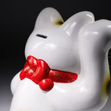 Seto Ware Lucky Cat Ornament - Right Hand - 33 cm / 瀬戸焼 招き猫