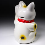 Seto Ware Lucky Cat Ornament - Left Hand - 24.5 cm / 瀬戸焼 招き猫