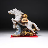 Shigaraki Ware Ornament - Galloping Horse - 23 cm / 信楽焼