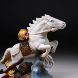 Shigaraki Ware Ornament - Galloping Horse - 23 cm / 信楽焼