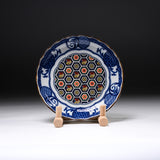 Mino ware Blue Komon Plate - 16.5 cm / 藍染小紋 取り皿