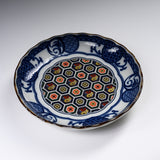 Mino ware Blue Komon Plate - 16.5 cm / 藍染小紋 取り皿