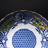 Mino ware Blue Komon Shallow Bowl - 21cm / 藍染小紋 浅皿