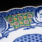 Mino ware Blue Komon Shallow Bowl - 21cm / 藍染小紋 浅皿